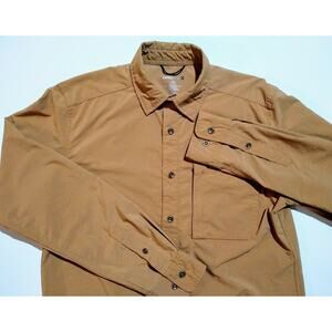 Swiss Tech Mens Size Small Copper Penny Color L/S Performance Shirt EUC